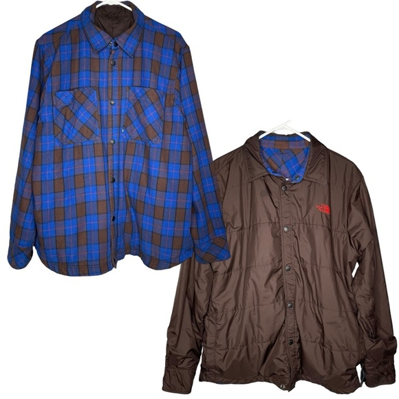 The North Face Other - The North Face reversible jacket insulated flannel shirt button down coat large